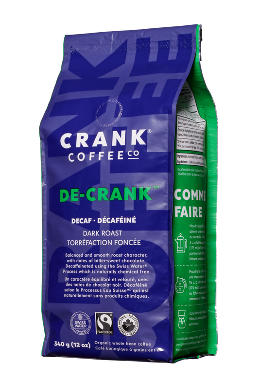 De-Crank™ - Dark Roast Decaf - Whole Bean