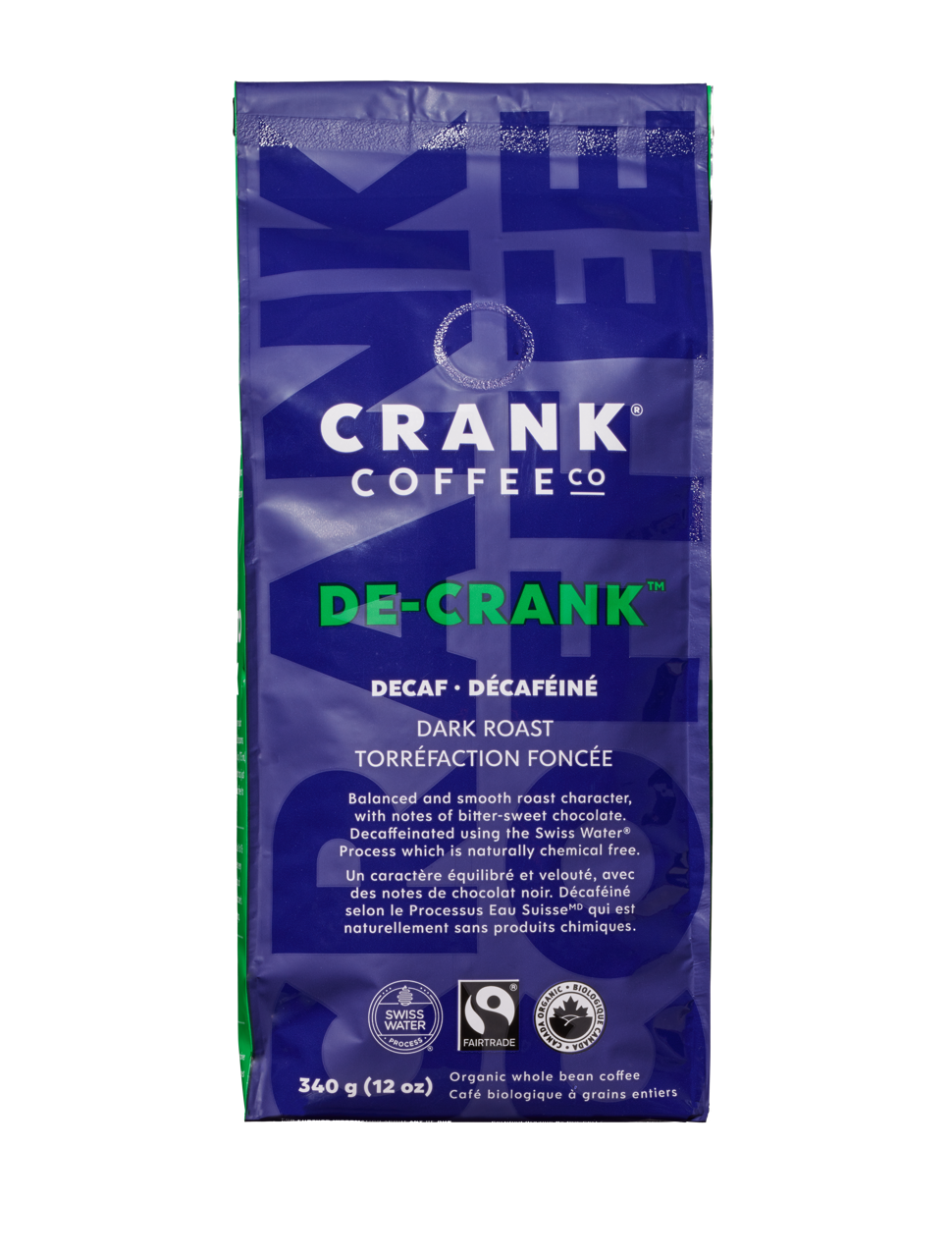 De-Crank™ - Dark Roast Decaf - Whole Bean
